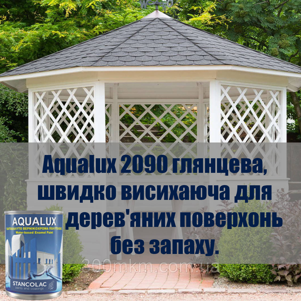 Глянсова фарба для декоративних виробів з дерева на водній основі Аквалюкс, фото 1
