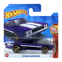 Машинка Базовая Hot Wheels '69 Dodge Charger 500 Then and Now 1:64 HKJ46 Purple