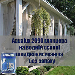 Швидковисихна глянсова біла фарба 90% блиску на водній основі для дерева Аквалюкс