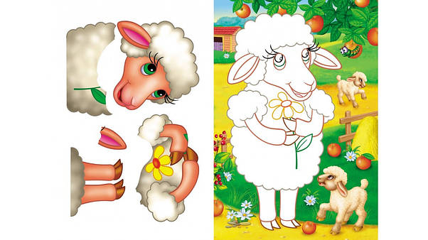 Книжка для дітей "Аплікації для малят. Корова" | Пегас, фото 5