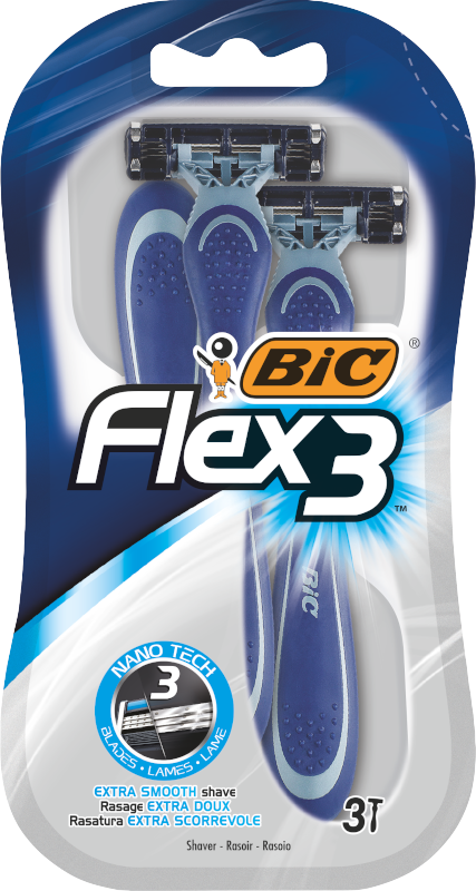 Набір бритв без змінних картриджів BIC Flex 3 Comfort. Блістер 3 штуки