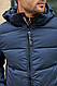 Зимова подовжена чоловіча куртка INDACO IC1260С Синій, 46, фото 6