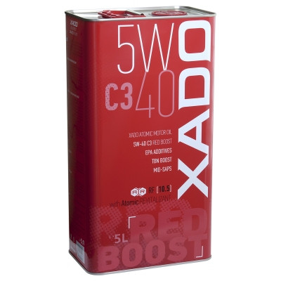 Синтетична олива XADO Atomic Oil 5W-40 C3 RED BOOST 5л ХА 26322, фото 1