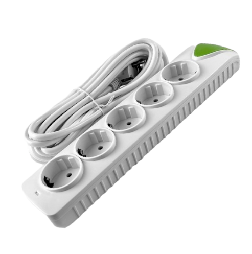 Подовжувач 5 г х 2м (1263) 60 шт./ящ, подовжувач на 5 гнізд, подовжувач для електроприладів