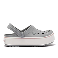 Crocs Crocband Platform Grey Original женские, Кроксы крокбенд оригинал платформе серые с коробкой женские