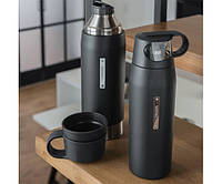 Термос VIinzer Vacuum flask 1000 мл., чорний матовий корпус