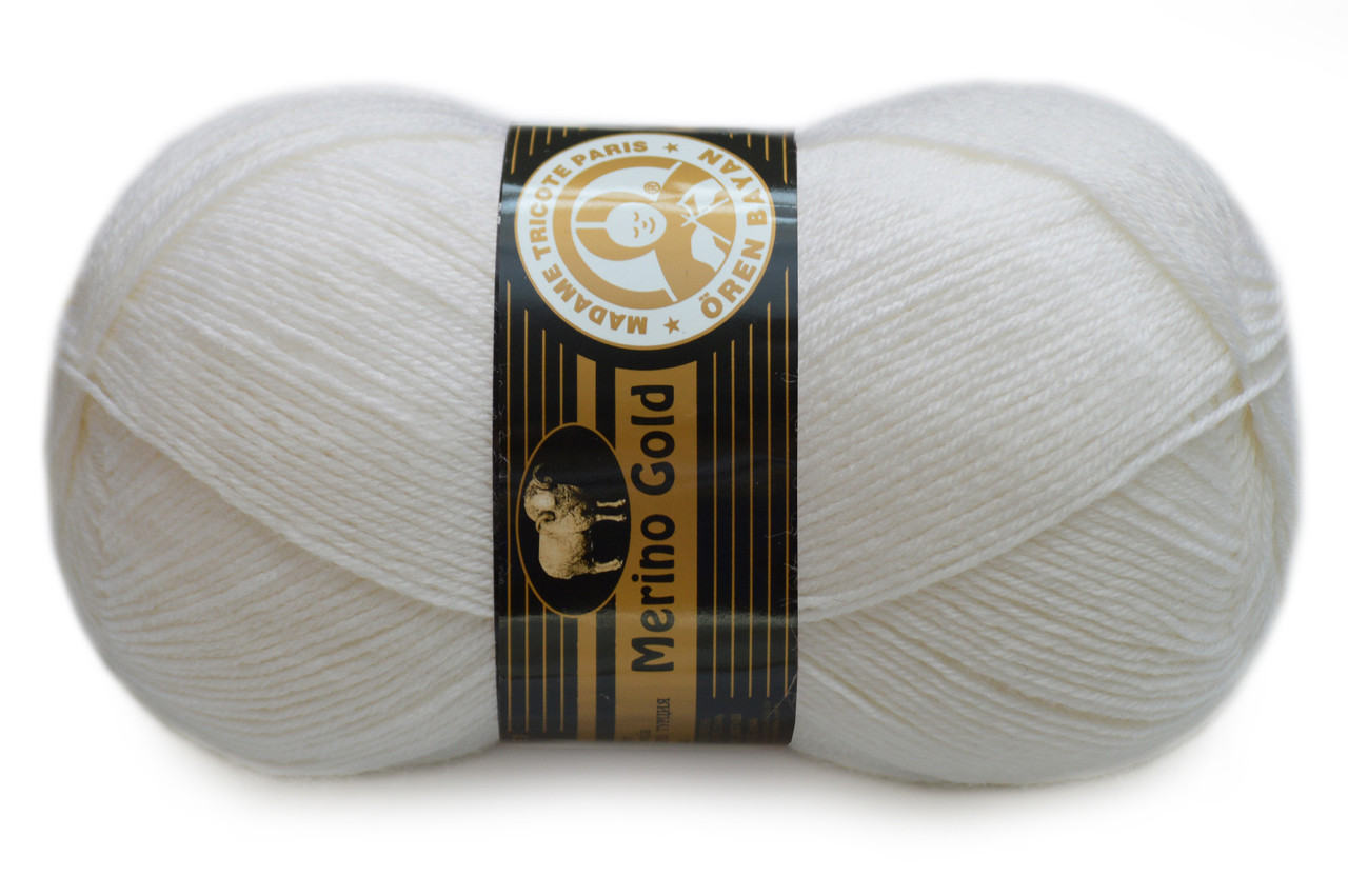 Madame Tricote Paris Merino Gold, Білий No100