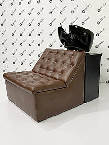 Мийка перукарська з широким кріслом Mali 1 мийка-диван з тумбою VM2009/1