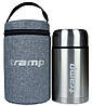 Чохол для термоса Tramp ДЛЯ ЇЖИ на 1000 мл термочохол на харчовий термос Трамп м'який чохол для термоса Сірий, фото 5