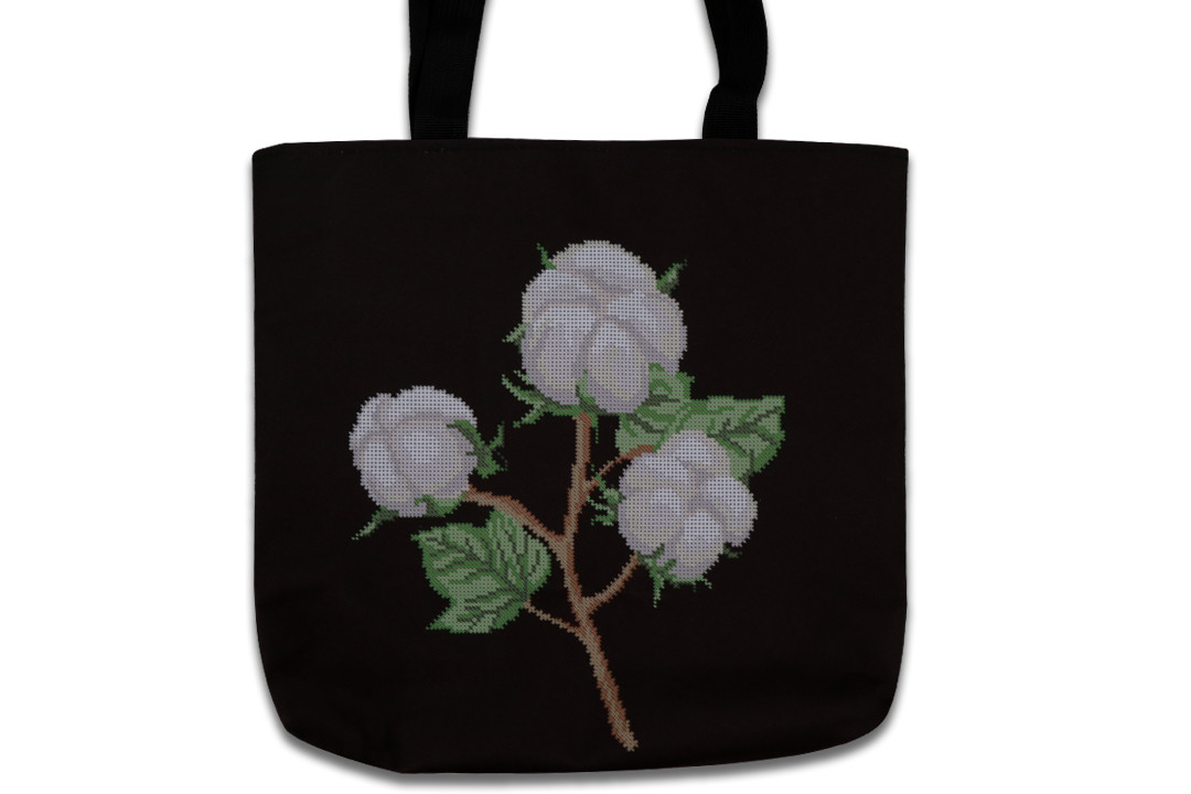 Сумка для вишивання бісером "Бавовна", чорна, СК208Ч, 37*33*6 см, ручка 60 см, ЮМА, фото 1