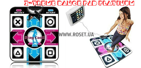 Танцювальний килимок X-TREME Dance PAD Platinum для підключення до телевізора і комп'ютера
