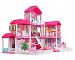 Ляльковий будиночок Kinderini Pretty Villa 3w1 з LED-підсвіткою 71 см, фото 4