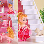 Ляльковий будиночок Kinderini Pretty Villa 3w1 з LED-підсвіткою 71 см, фото 6