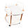 Сервірувальний столик на колесах круглий CY-02 White журнальний стіл на колесах, чайний столик-візок, фото 6