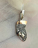 Нефертіті кулон срібний з золотом, фото 3
