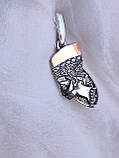 Нефертіті кулон срібний з золотом, фото 4