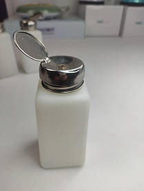 Помпа дозатор для рідини 250 мл, помпа пластикова для мила, помпа з металевою кришкою диспенсером