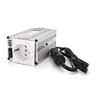 Інвертор напруги MSI-15012 ((150W)), 12/220V, approximated, 1Shuko, USB, клеми + затискачі, Box, Q24