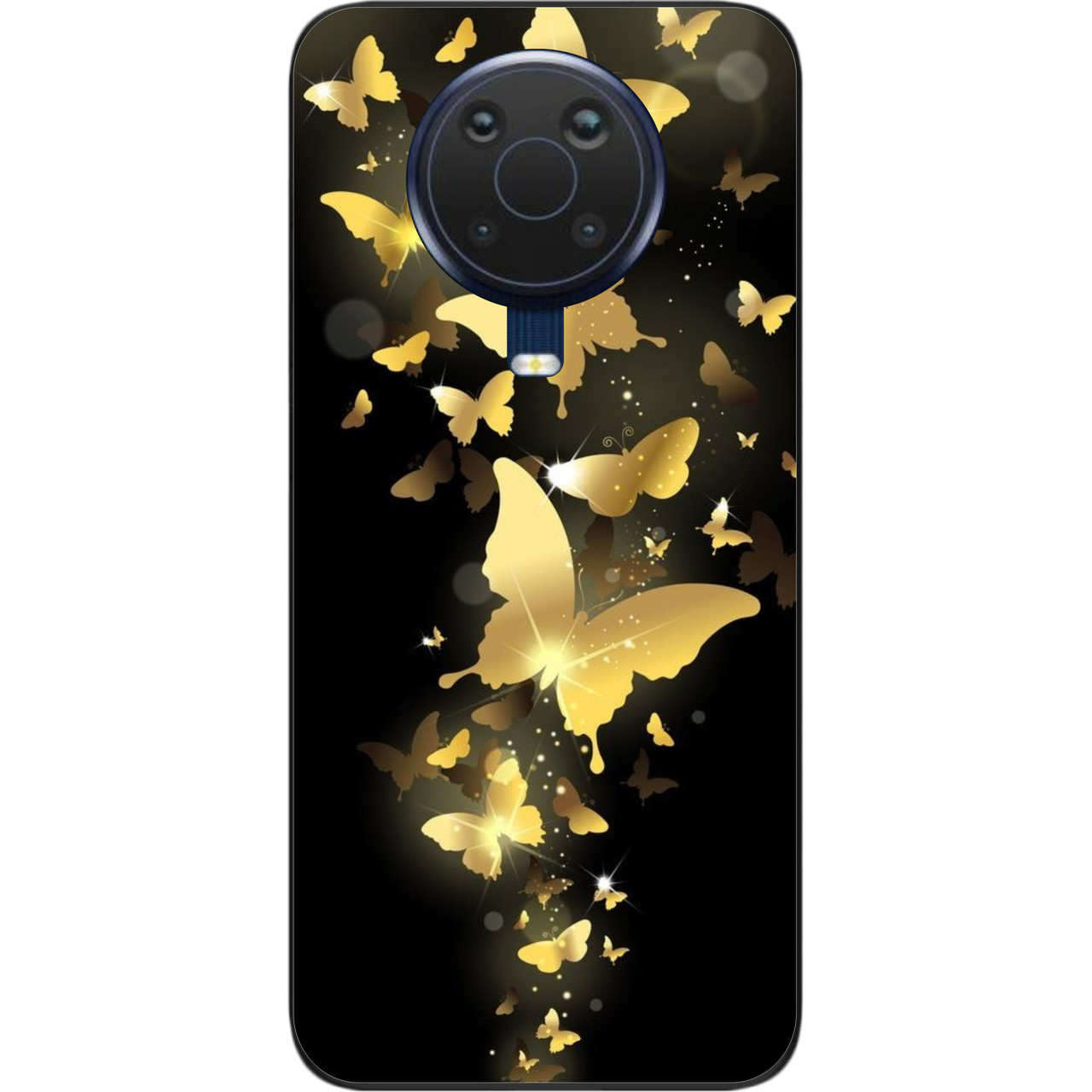 Силіконовий чохол Epik для Nokia G20/G10 з картинкою Золоті метелики