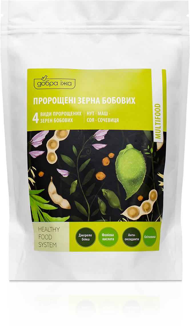 Пророщені зерна бобових ТМ Добра їжа, 150 г