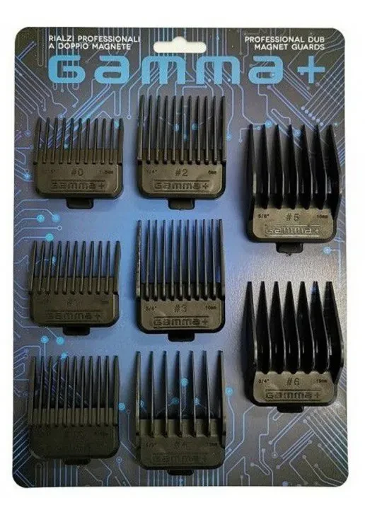 Набір магнітних насадок Gamma Piu Set 8 Combs Double Magnet for Clipper