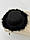Капелюх канотьє зі стійкими полями (6 см) прикрашений пір'ям FUZZY чорний, фото 3