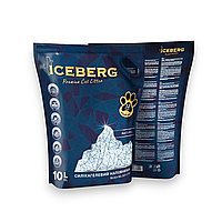 Iceberg гигиенический наполнитель на основе силикагеля для кошачьих туалетов, без аромата, 10л