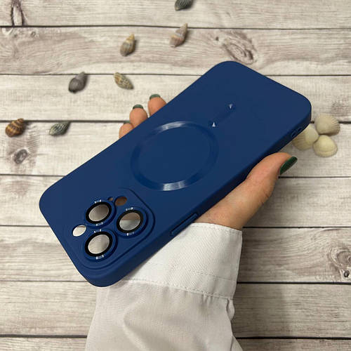 Чехол MagSafe на iPhone 14 Pro Max Blue / Силиконовый для Айфон 14 Про ...