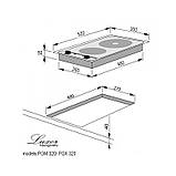 Варильна газова поверхня дві конфорки, Чавунна решітка, Турбогірка, Газ-контроль, Німеччина Luxor PGM W1, фото 8