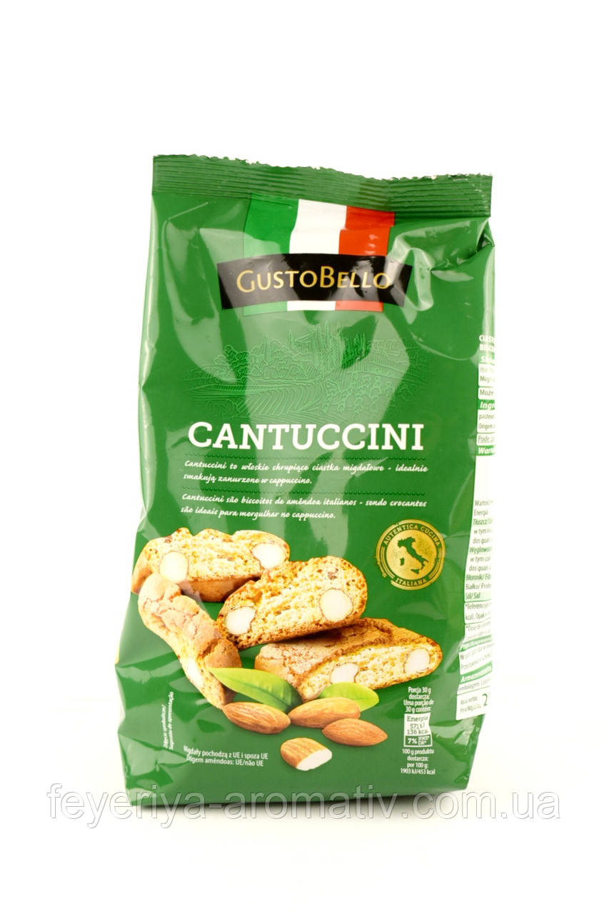 Печенье кантучини с миндалем GustoBello Cantuccini 250 г Италия - фото 1 - id-p2003198190