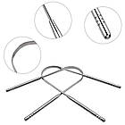 Скребок для язика Supretto з неіржавної сталі 2 шт. (8443), фото 6