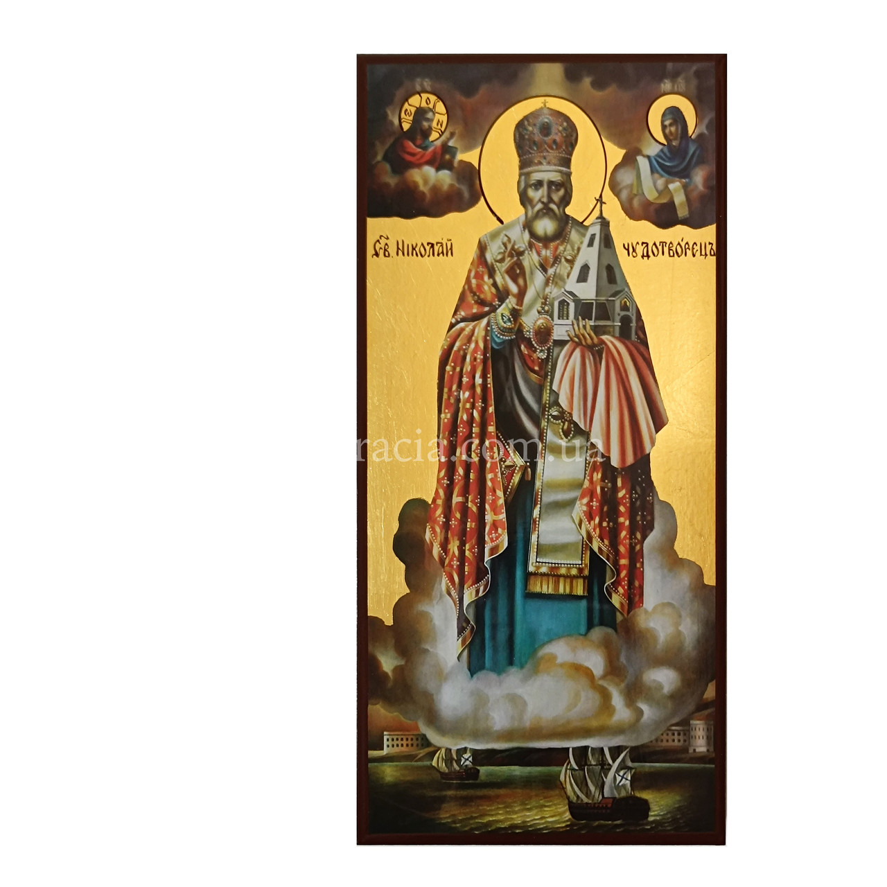 Ікона Святий Миколай Чудотворець 14 Х 27 см