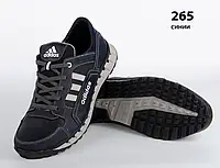 Кожаные кроссовки Adidas (265 синяя) мужские спортивные кроссовки шкіряні чоловічі