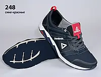 Кожаные кроссовки Reebok (248 сине-красная) мужские спортивные кроссовки шкіряні чоловічі