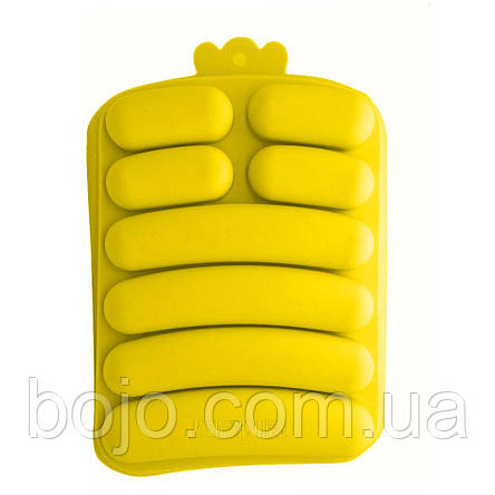 Силіконова форма для сосисок ковбасок Sausage Silicone Mold, Жовтий, фото 3