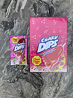 Стреляющий леденец Chupa Chups crazy dips клубника (24 шт)