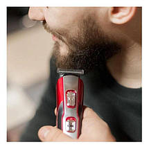 Машинка для стрижки волосся + тример Geemy GM-592 10 в 1 акумуляторна, фото 5