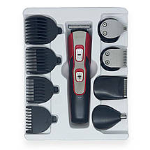 Машинка для стрижки волосся + тример Geemy GM-592 10 в 1 акумуляторна, фото 3