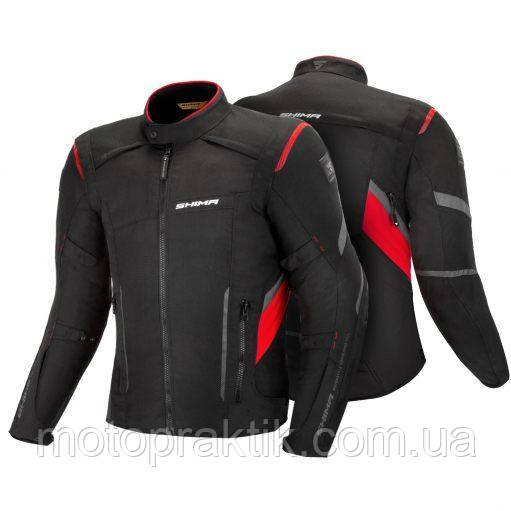 Shima Rush Textile Jacket Black/Red, S Мотокуртка шкіряна спортивна