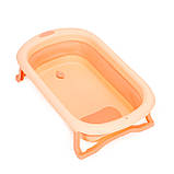 Дитяча ванночка для купання Рожева складна зі зливом ECOTOYS HA-B37 pink, фото 7