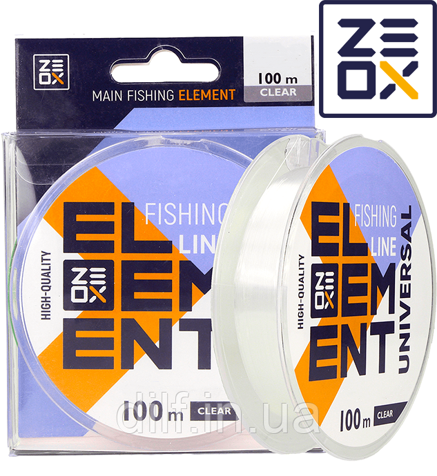 Волосінь ZEOX Element Universal Line Clear 100м 0.505мм