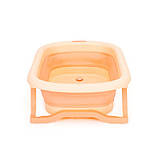 Дитяча ванночка для купання Рожева складна зі зливом ECOTOYS HA-B37 pink, фото 8