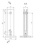 N-02-08-01 Cтійки для скляних огорож MINI H200, матові, фото 6