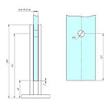 N-02-08-01 Cтійки для скляних огорож MINI H200, матові, фото 7