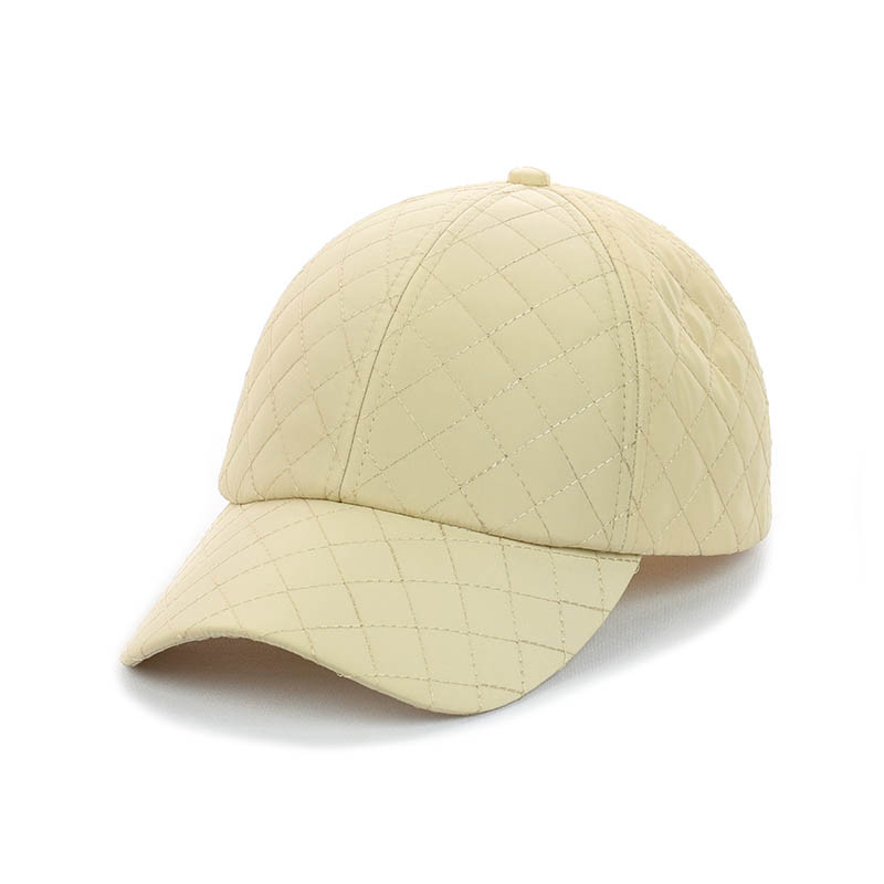 Стьобана бейсболка на флісі Бежевий К, фото 1