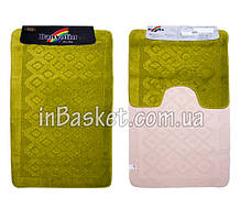 Комплект килимків для ванної "Olive track"