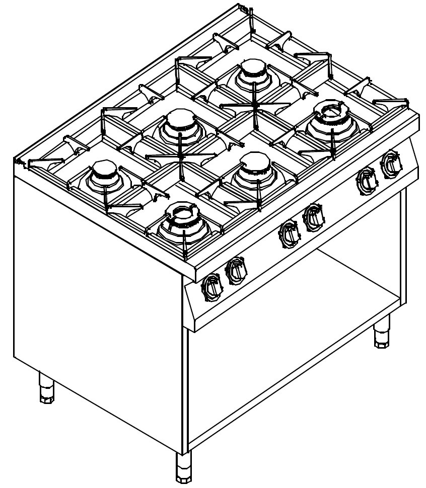 Плита газова Kogast PST69/P