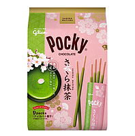 Японские палочки Glico Pocky Chocolate Sakura Matcha 150 g