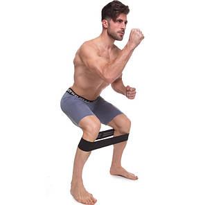 Тренувальна резинка для фітнесу Resistance Loop Exceed 934CA-S чорний, жорсткість S-низька, фото 1