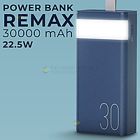 Повербанк Powerbank Remax 30000 mAh RPP-320 Quick Charge 22,5W USB Type-C для смартфона лампы